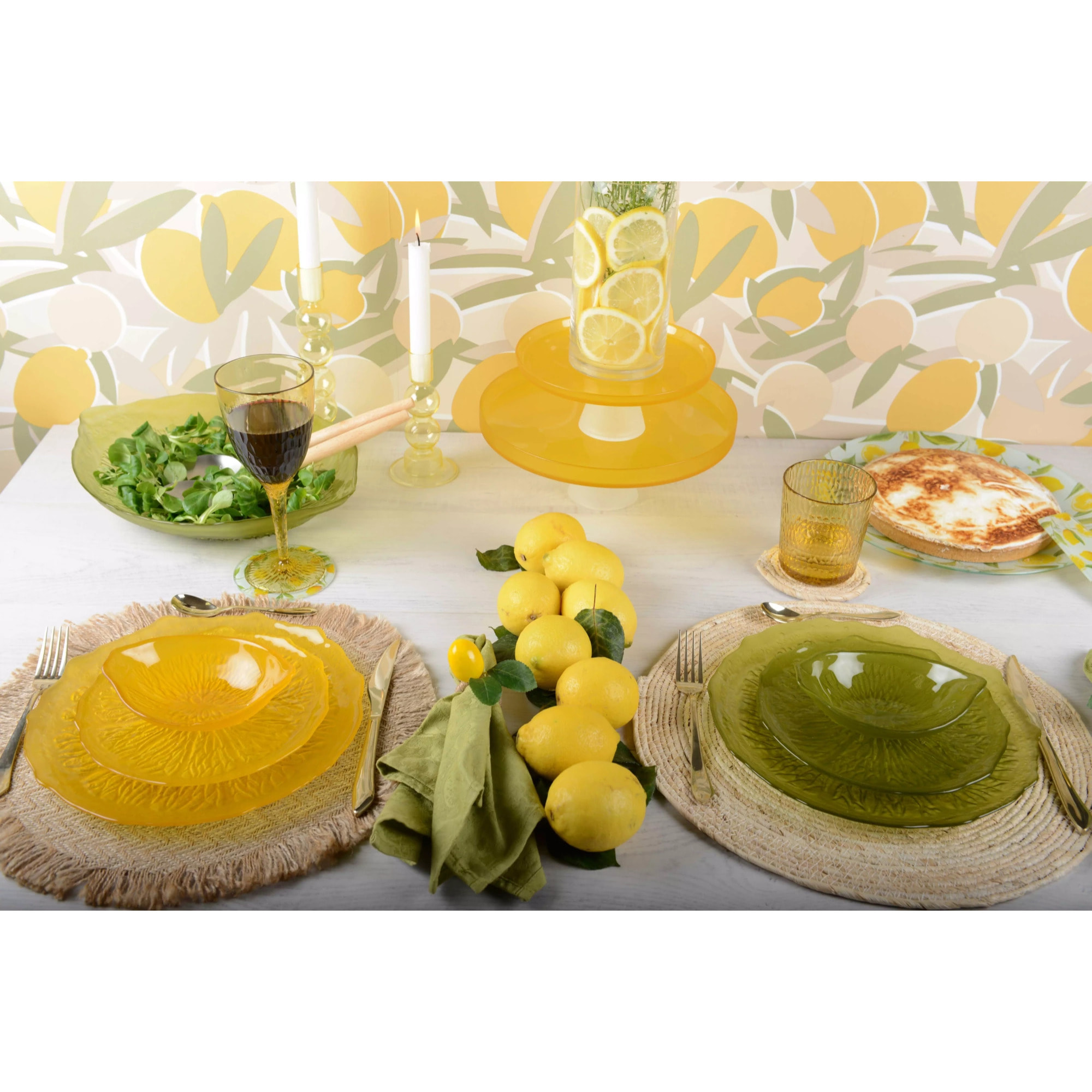 Lot de 6 Bol à soupe vert - citron