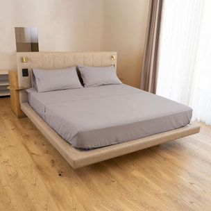 Intrecci Home Lenzuola, Lenzuolo Sopra in Raso di Puro cotone Satin, Made in Italy, Morbidezza Suprema, Elegante e Confortevole, Tinta Unita
