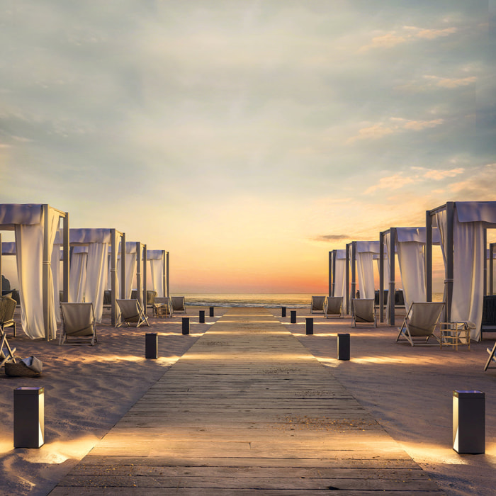 Borne solaire aluminium MILIO FULL H35CM