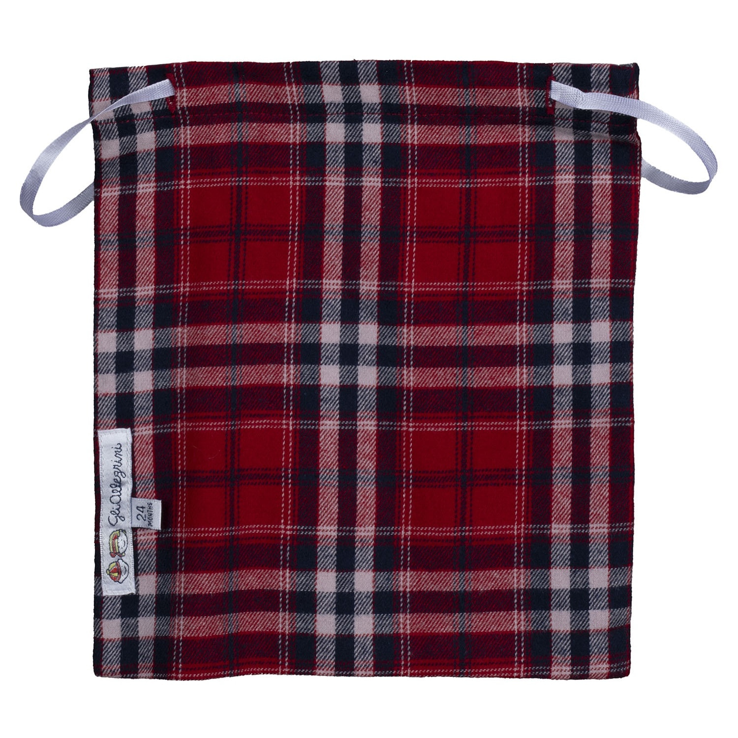 PIGIAMA BABY BABY in flanella invernale quadro rosso blu e bianco