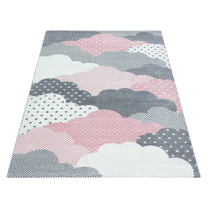 BAMBI - Tapis enfants à motif nuage rose