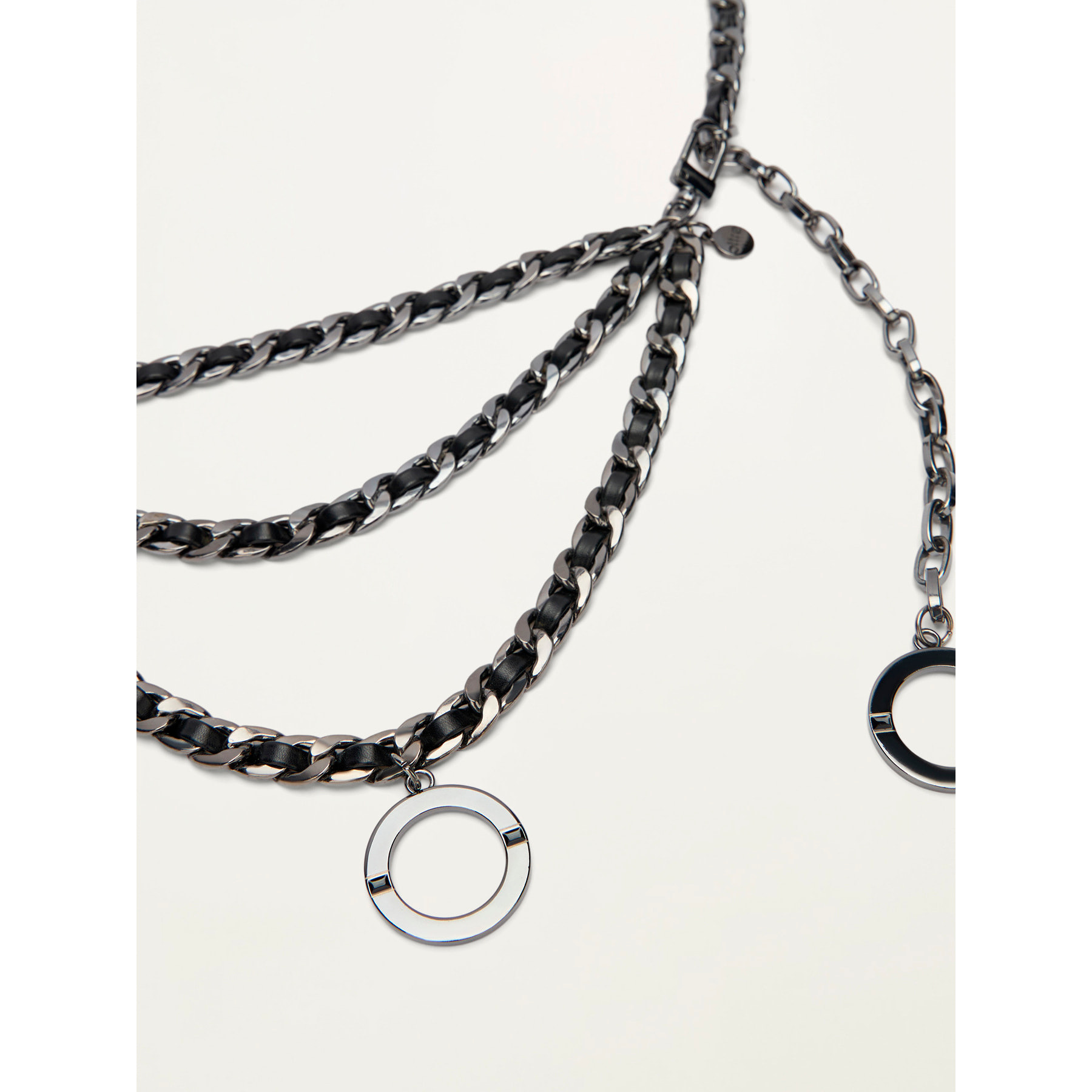 Oltre - Cinturón de cadena entrelazada - Negro