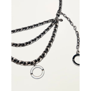 Oltre - Cinturón de cadena entrelazada - Negro