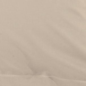 Taie d'oreiller 100% percale de coton unie - beige lin