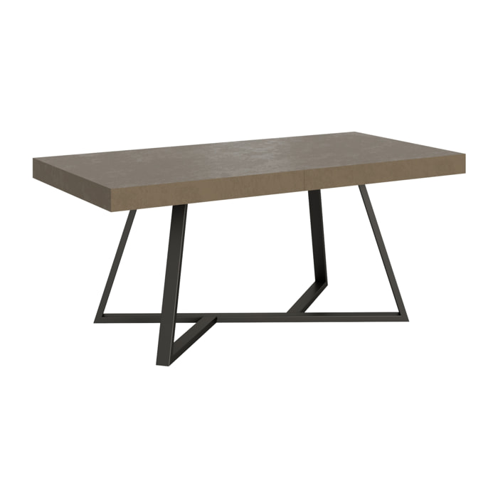 Mesa extensible 90x180/284 cm Booster gris paloma patas antracita