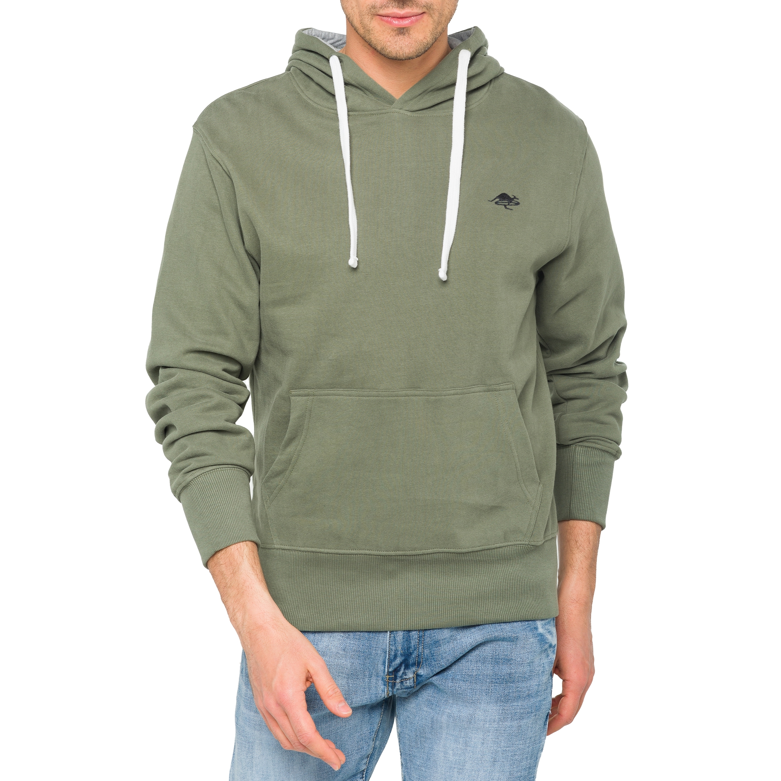 Felpa in cotone Hot Buttered Lizard verde militare