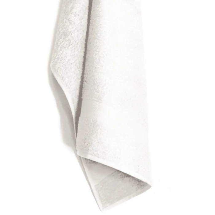 Set 3 asciugamano spugna cotone 100% Made in Italy. Ospite + Salvietta + Telo. Colore BIANCO