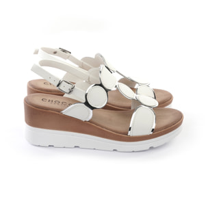 SANDALO ZEPPA A CERCHI BIANCO