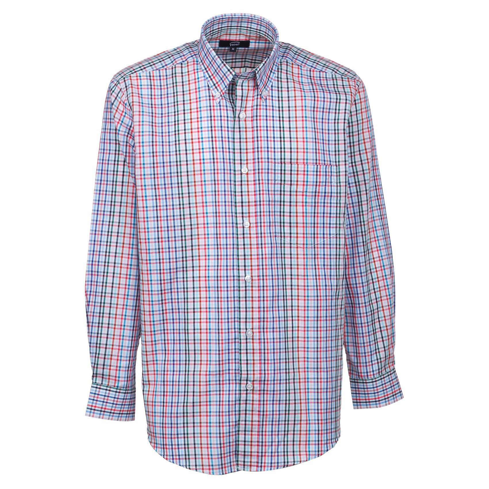 Camicia GRINO quadro blu rosso e bainco