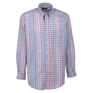 Camicia GRINO quadro blu rosso e bainco