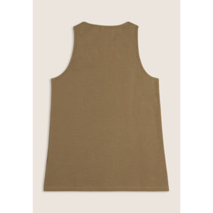 Canotta donna regular fit in cotone elasticizzato