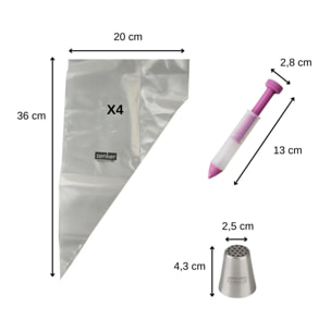 Set de 2 poches à douilles et stylo de décoration Zenker Spécial Football