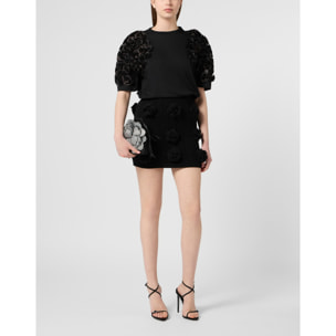 PHILIPP PLEIN Falda corta de punto ROSES