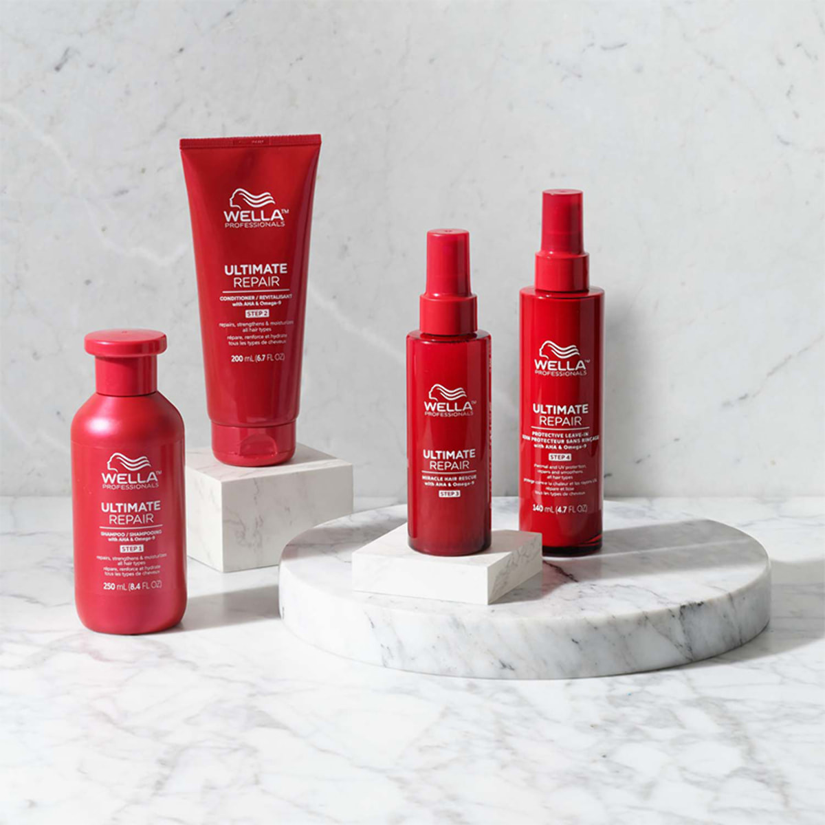 WELLA Kit Ultimate Repair Shampoo 1000ml + Conditioner 500ml + Protective Leave In 95ml