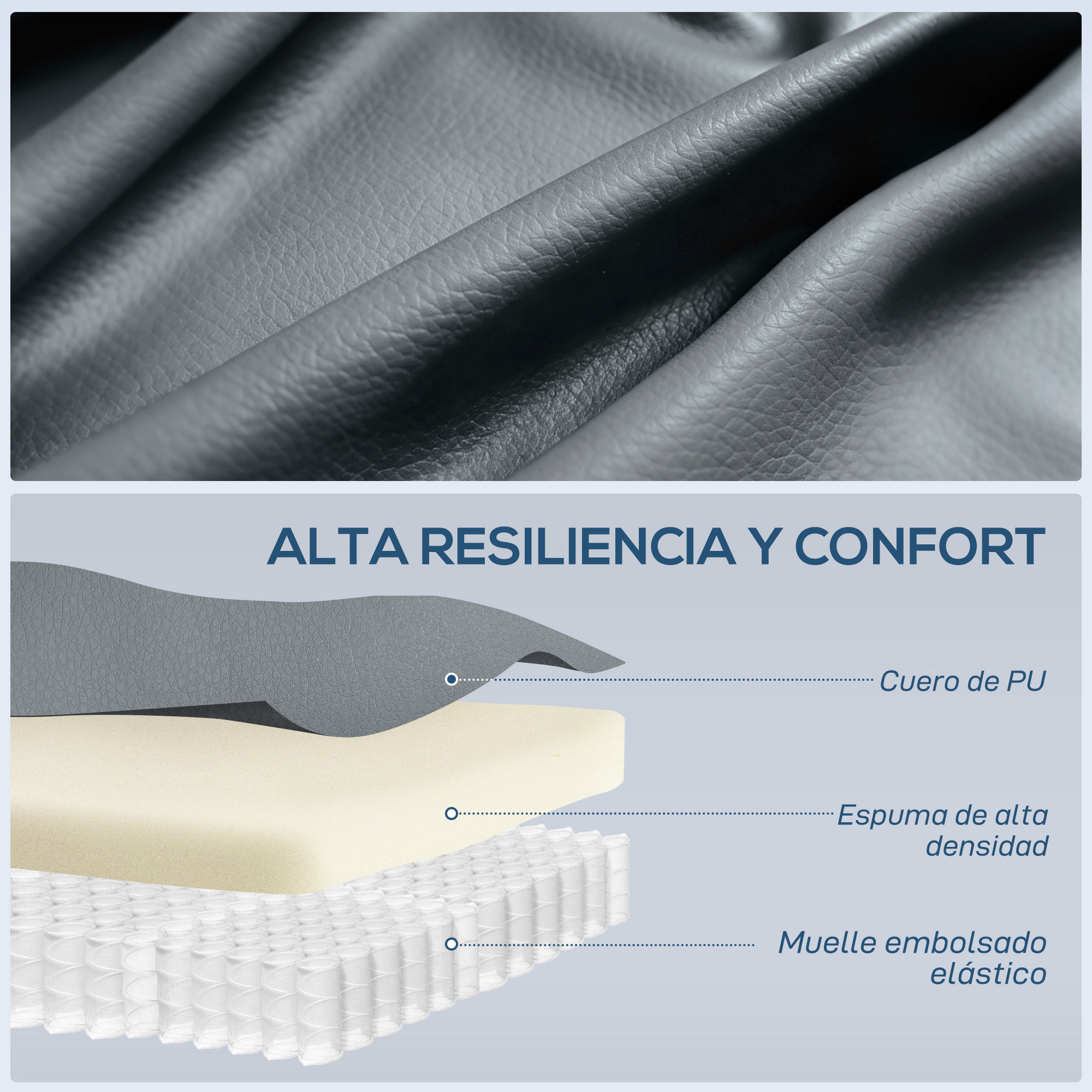 Sillón de Masaje Giratorio, Sillón Relax Reclinable con 8 Puntos de Masaje, Función Calefacción Lumbar, Mando a Distancia, Tapizado en PU, Reposapiés, Bolsillo Lateral, Función Basculante Gris