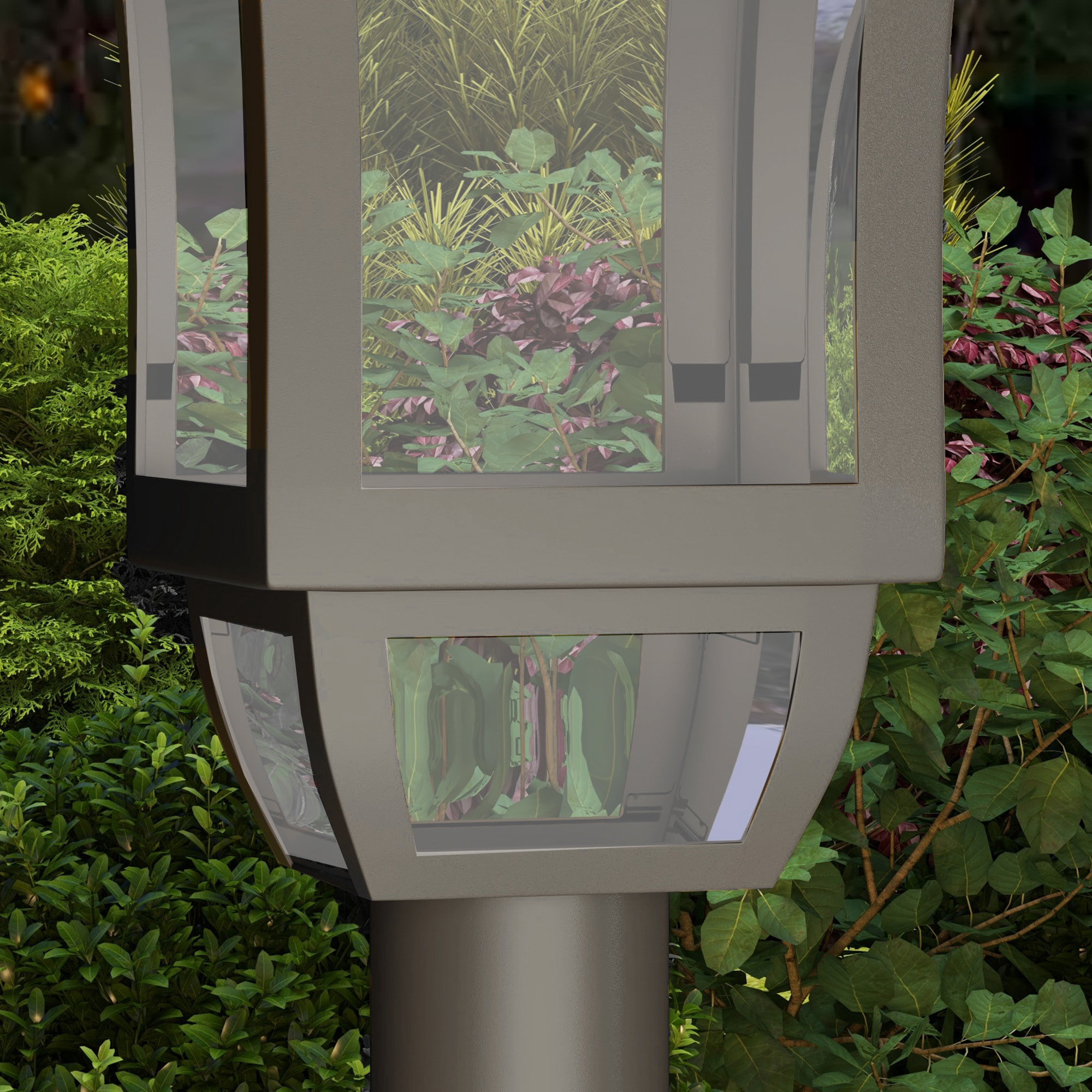 Farola Solar Luz Solar de Exterior con Panel Solar Encendido y Apagado Automático IP44 para Terraza Patio 15x15x127 cm Negro