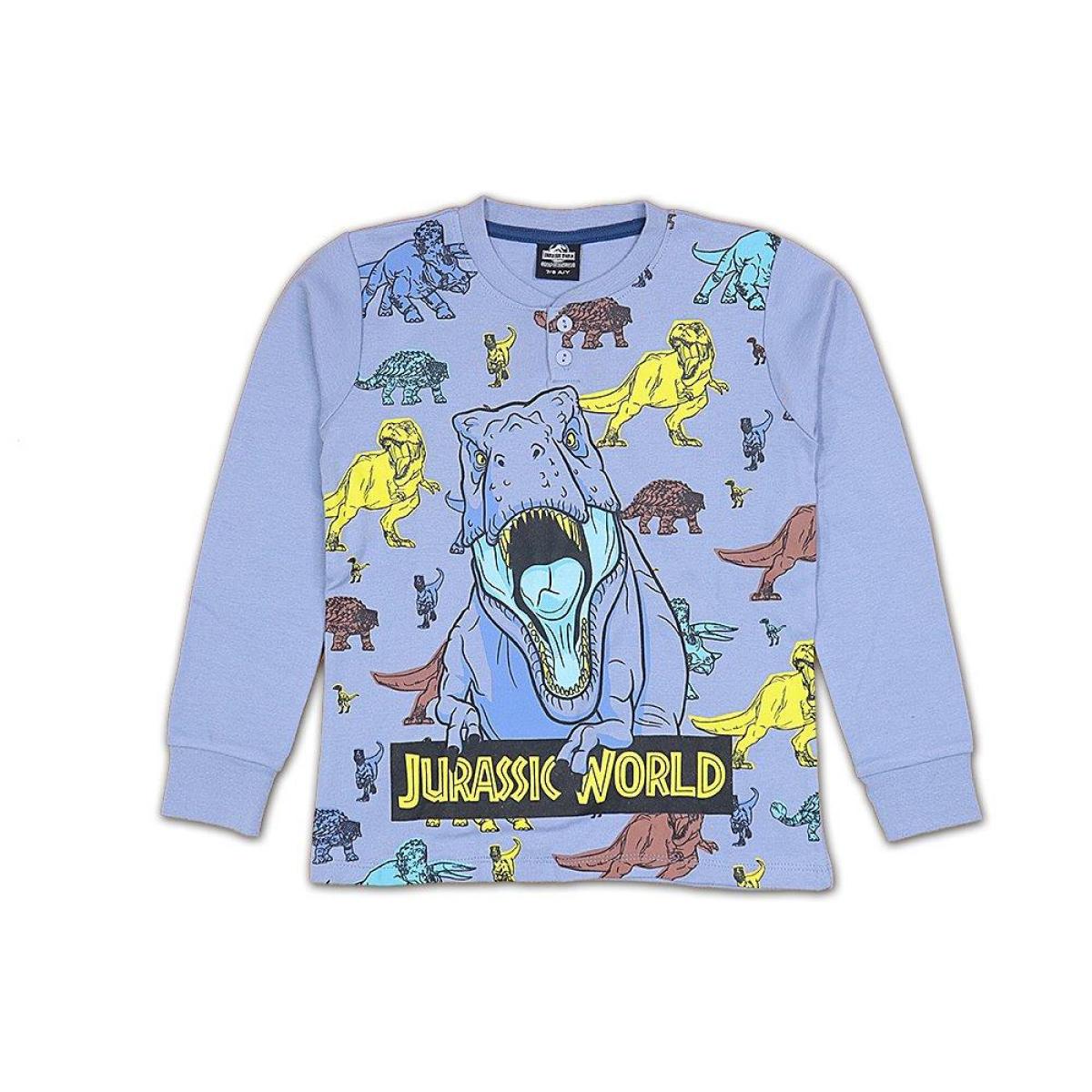 Jurassic World Pigiama Lungo Autunno Inverno Azzurro Lui Jurassic World Azzurro