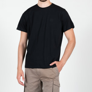 T-shirt basic con logo ricamato