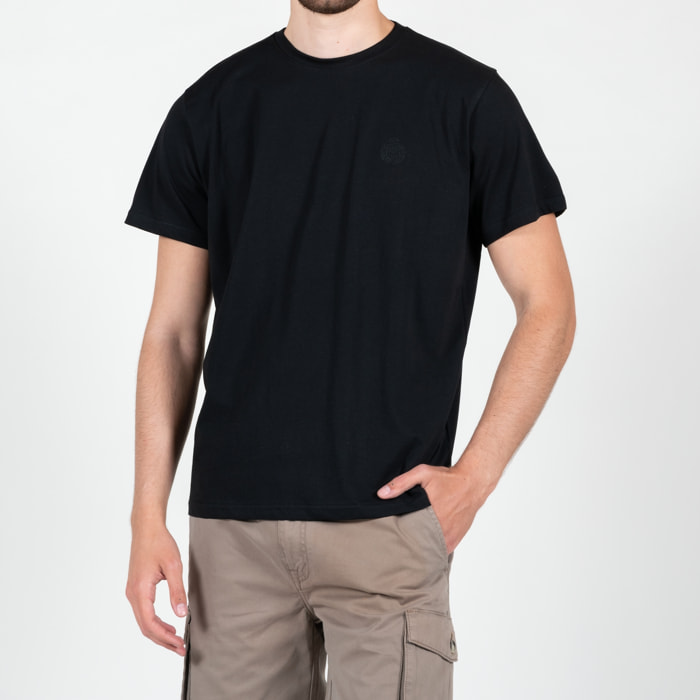 T-shirt basic con logo ricamato