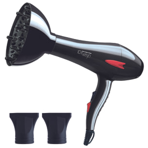 Secador Gti 2600 con Difusor Plus - Negro - 2200 W