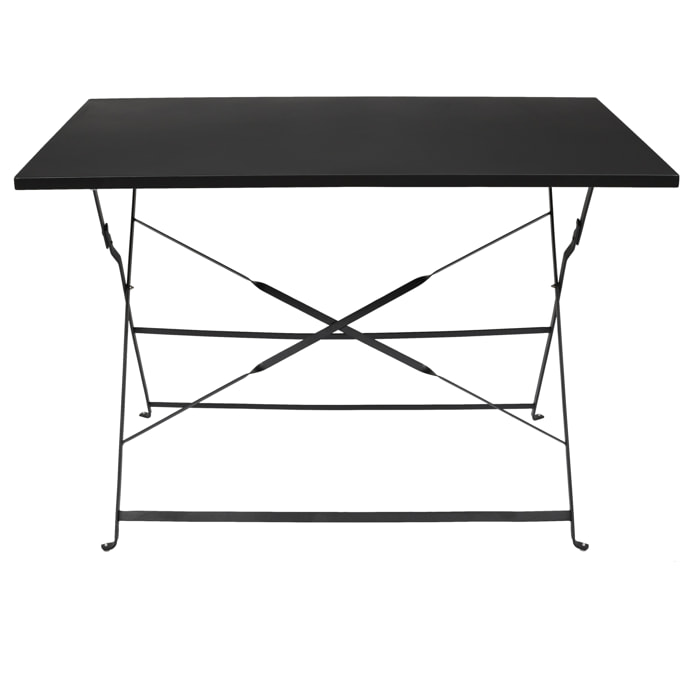 Table De Repas Pliante Palerme Noir 110x70x71cm
