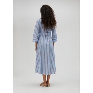Vestito lungo a righe