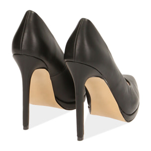 Décolleté nere con plateau, tacco 12 cm