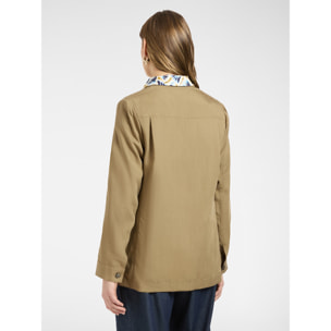 Elena Mirò - Sahariana in tencel con cintura - Marrone