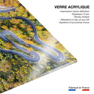 Tableau Route d' automne Tableau plexiglas