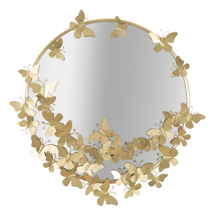 SPECCHIO FARFALLE ROUND CHARME1921 DORATO