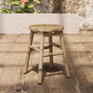 Tabouret de jardin en bambou H45,5 cm - Polly