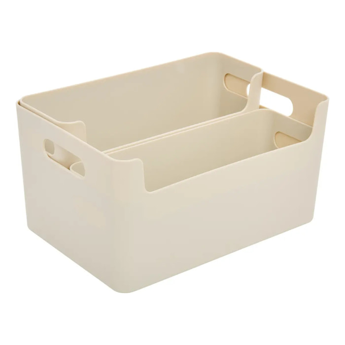 Organiseur Essentiels L25,4/25,5/26,3cm beige 3 pièces