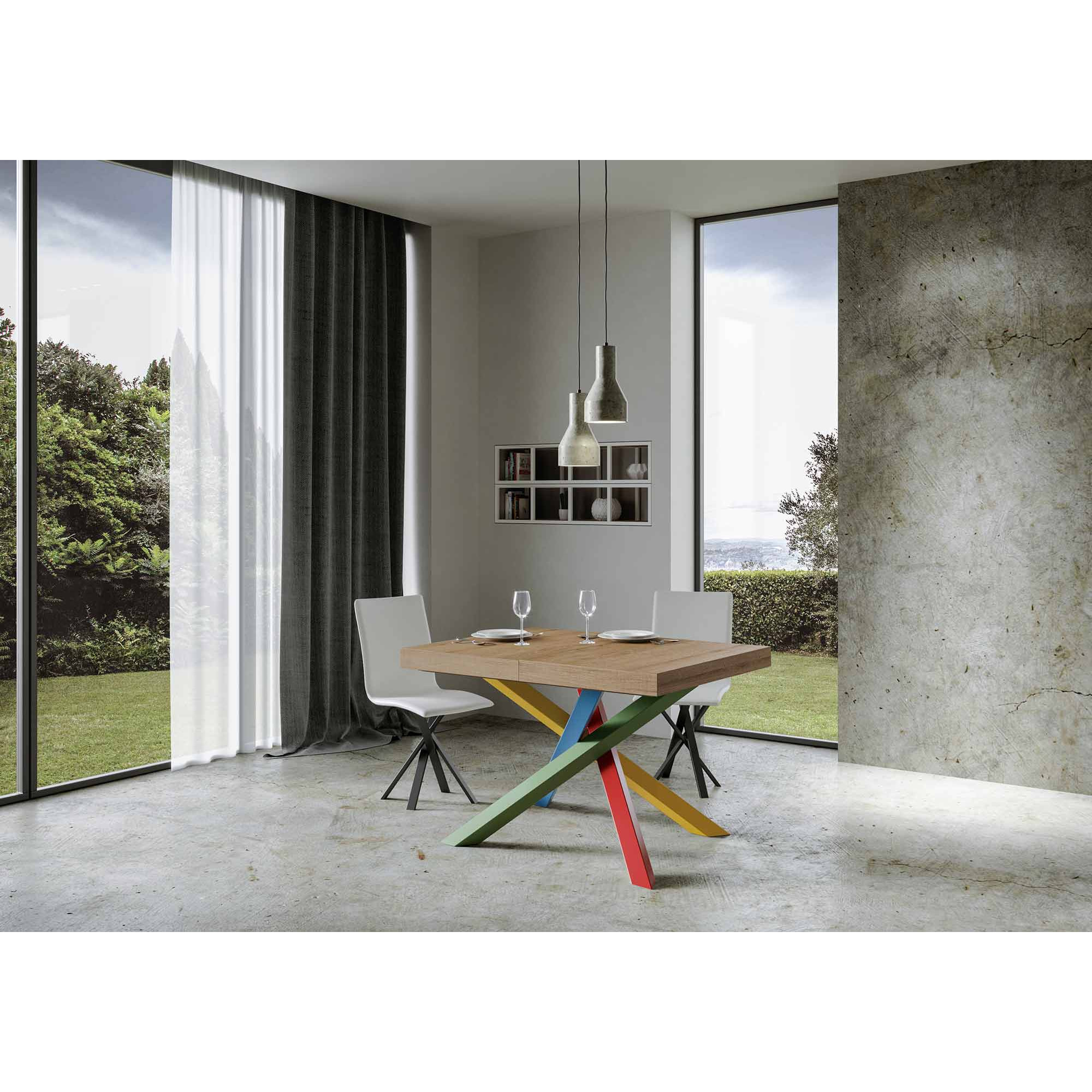 Table extensible 90x140/244 cm Volantis Premium Chêne Nature cadre 4/B