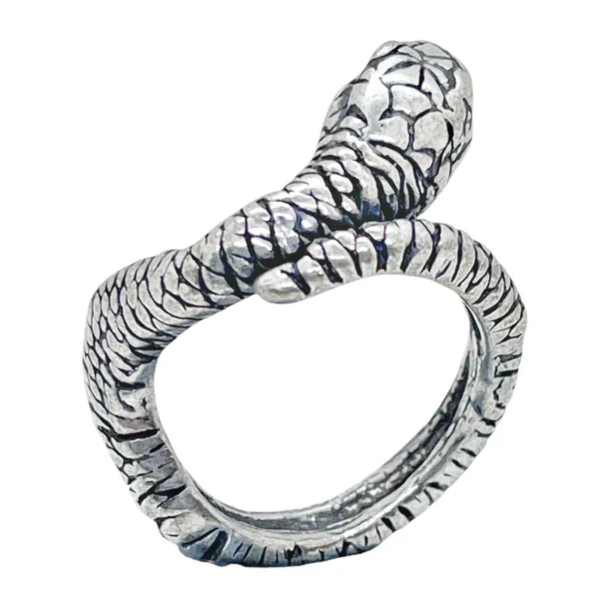 Anillo Snake1 en plata envejecida