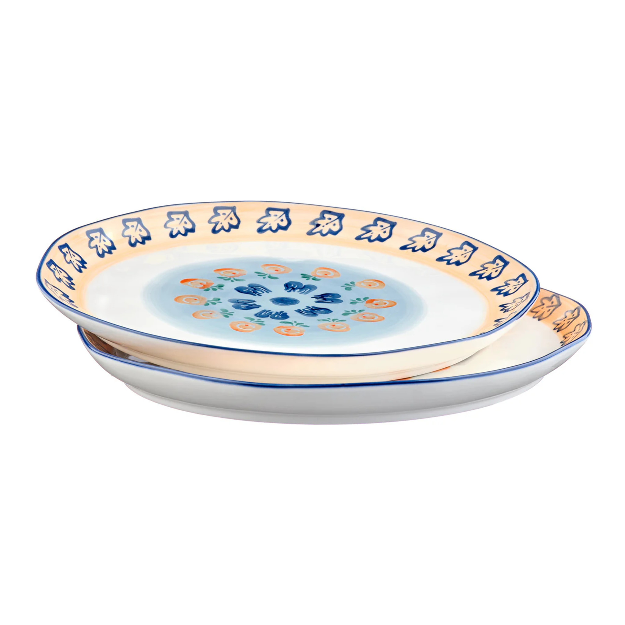 Plateau de service NAPOLI Ø30cm - 2 pièces - Agrume