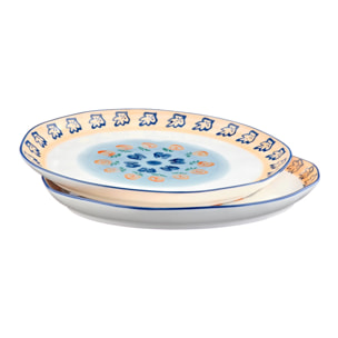 Plateau de service NAPOLI Ø30cm - 2 pièces - Agrume