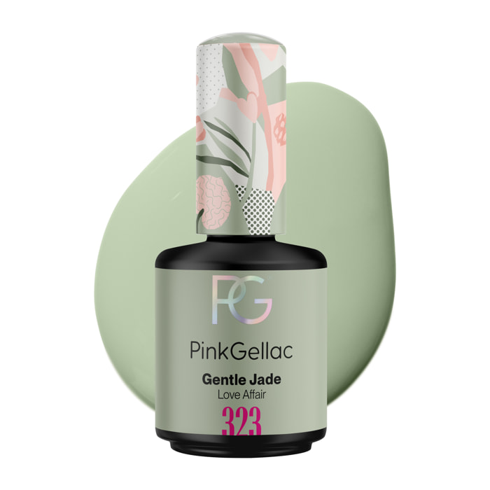 Pink Gellac - 323 Gentle Jade Gel Nagellak 15ml - Groene Gel Lak - Manicure voor Gelnagels - Gel Nagellak - Gel Nails