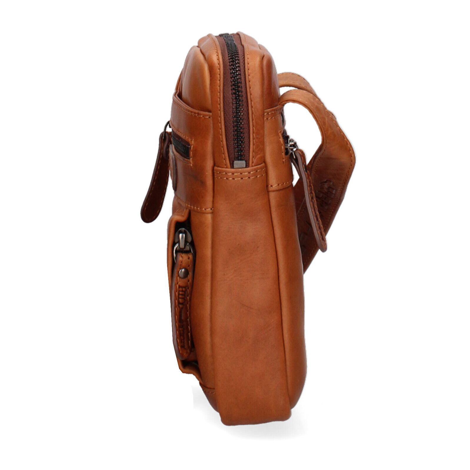 Borsa a tracolla  da uomo In Vera pelle Made in Italy 17x21x5 cm