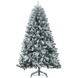 Árbol de Navidad 180 cm Árbol de Navidad Artificial Nevado con 796 Ramas y Soporte de Metal Árbol Navideño para Salón Interior Verde