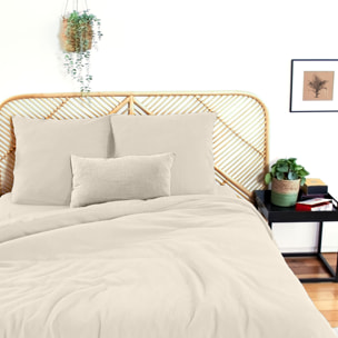 Parure housse de couette 3PCS en Gaze de coton 57 fils - GALET