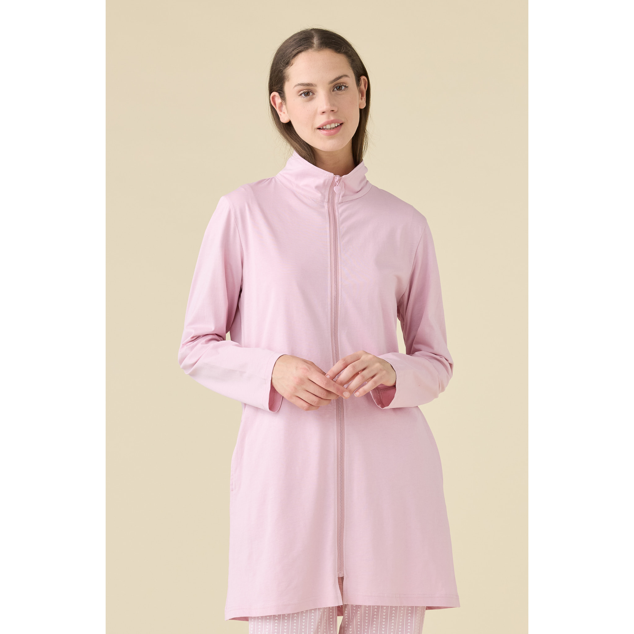 Vestaglia donna estiva in cotone articolo unito. Noidinotte