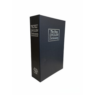 Cassetta Portavalori Cassaforte A Forma Di Libro Dizionario Acciaio Serratura Combinazione 3 Cifre Soldi Gioielli Casa Ufficio 24 x 15.5 x 5.5 Cm Nero