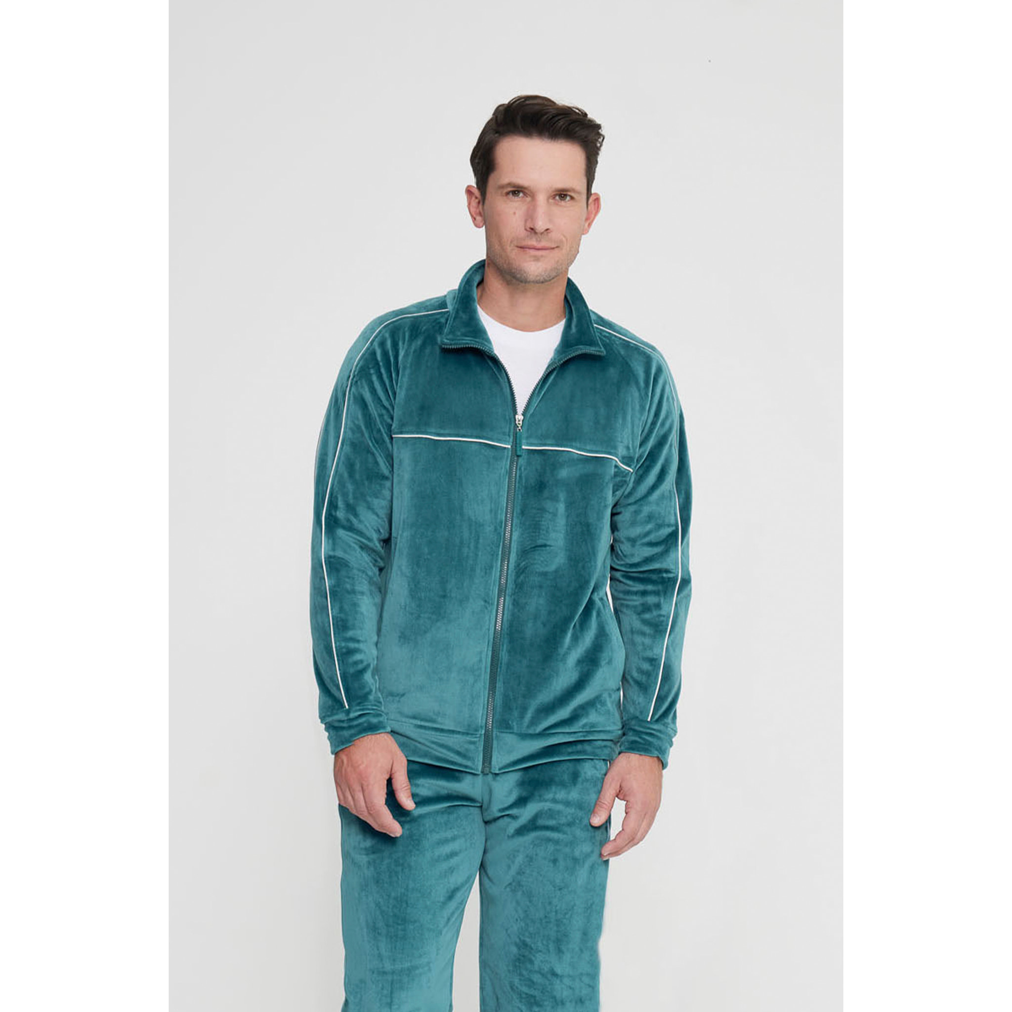 Completo loungewear uomo almy in ciniglia con zip Noidinotte