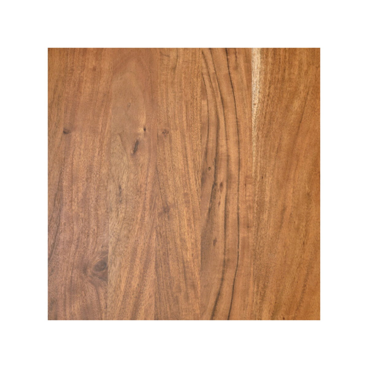 Table de repas en bois d'acacia massif et pied central métal - 220 x 100 cm - WOOD