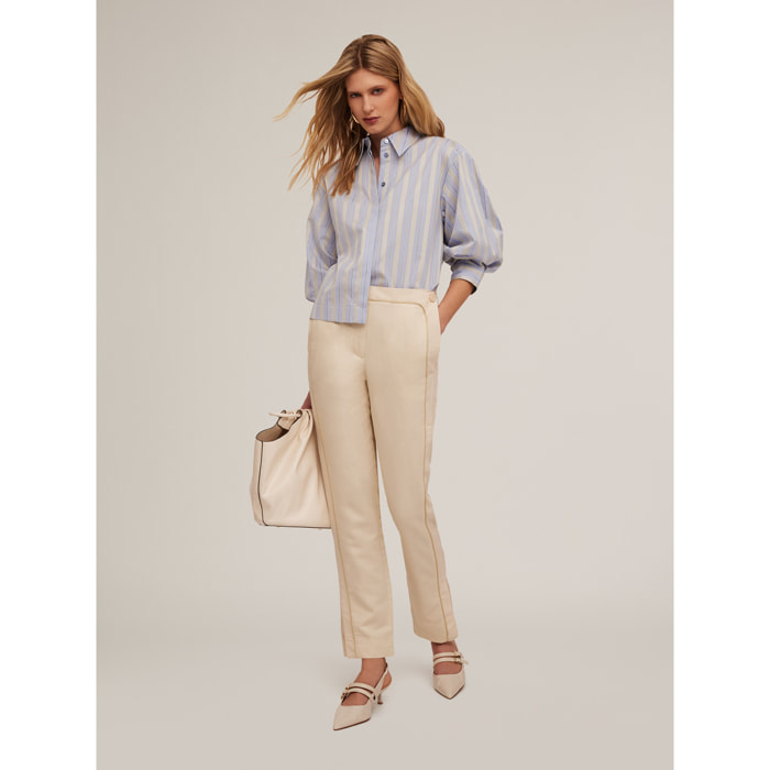 Motivi - Camisa boxy a rayas - Light - blue