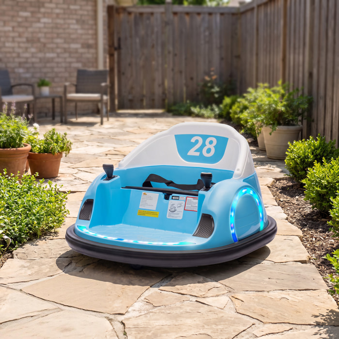 Voiture électrique enfant auto-tamponneuse effets sonores lumineux télécommande