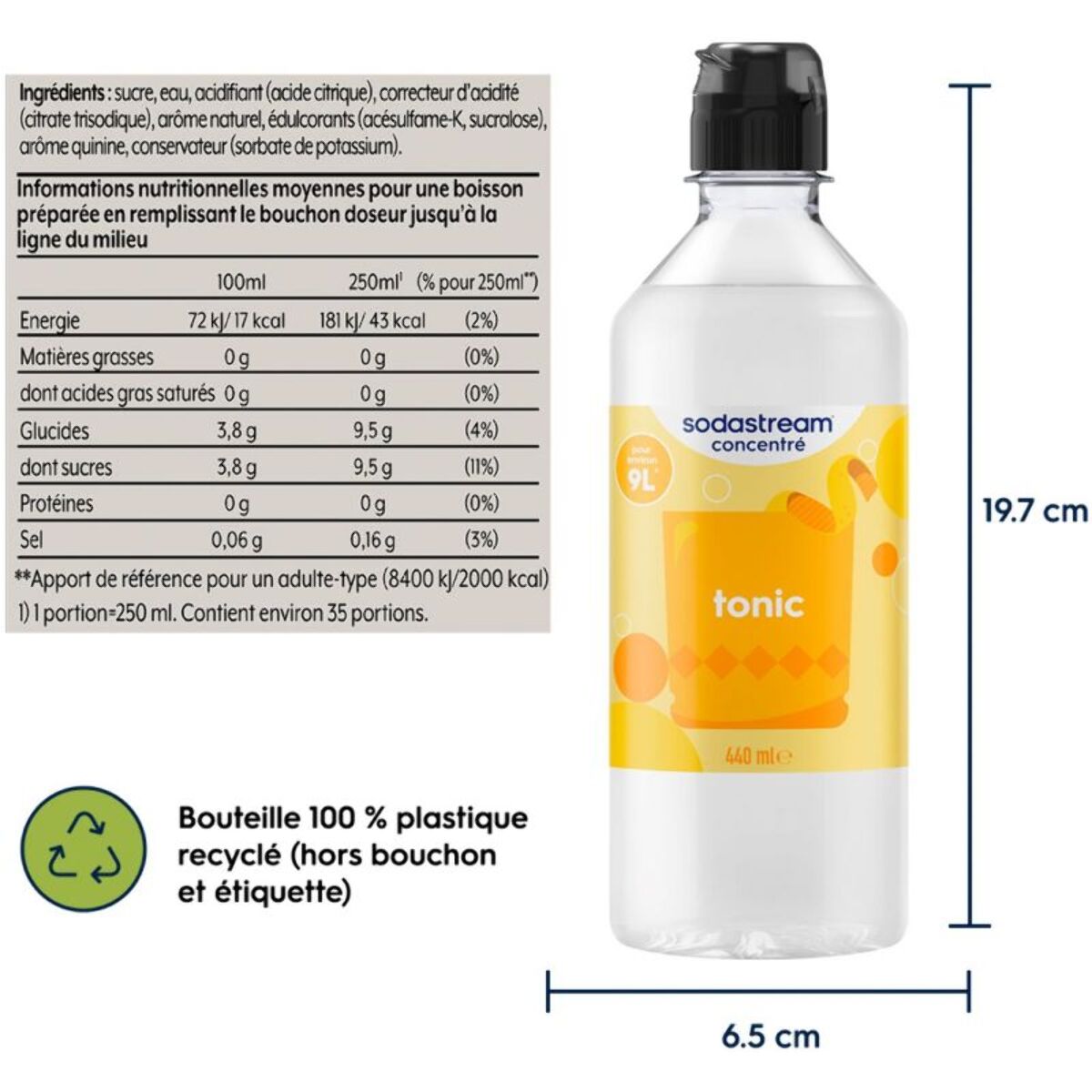 Concentré SODASTREAM TONIC 440ml
