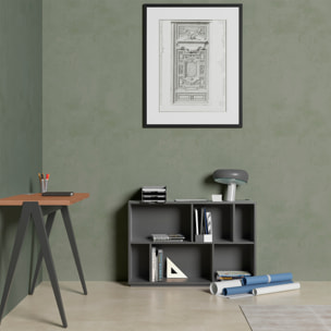 Estantería librería Nack melamina grafito 80x119x32 cm