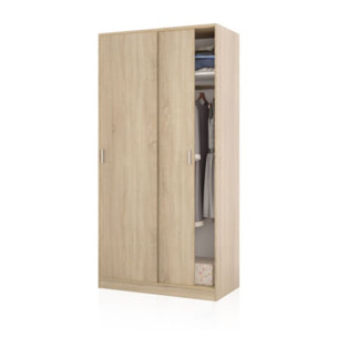 Armario Lenor 2 Puertas Correderas Roble Canadian