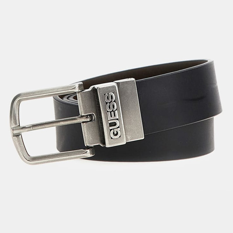 Ceinture - 100% cuir - réversible - noir et marron